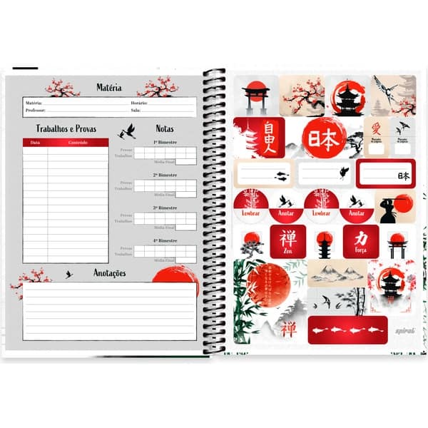 Caderno Universitário, Capa Dura, 1 x 1, 80 Folhas, Zen, 2756926, Spiral Zen - PT 1 UN