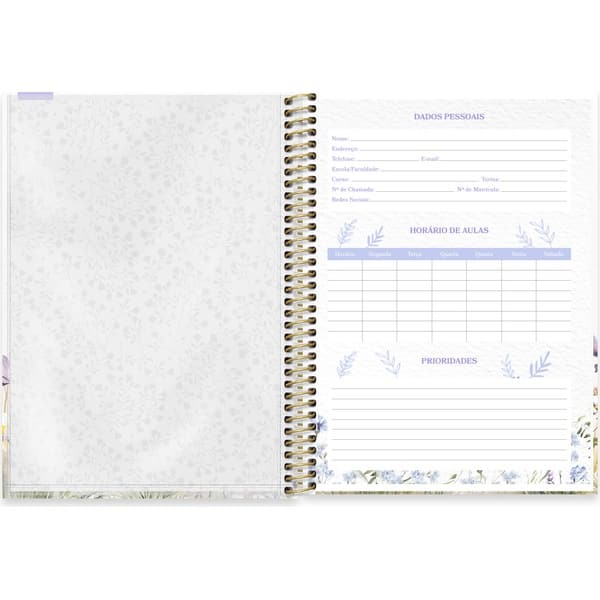Caderno Universitário Capa Dura, 1x1, 80 folhas, Femmina, 2754069, Spiral Fem - PT 1 UN