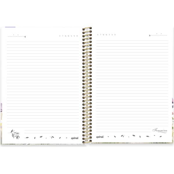Caderno Universitário Capa Dura, 1x1, 80 folhas, Femmina, 2754069, Spiral Fem - PT 1 UN