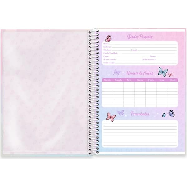 Caderno Universitário Capa Dura, 1x 1, 80 Folhas, Flutter, 2756704, Spiral Flu - PT 1 UN