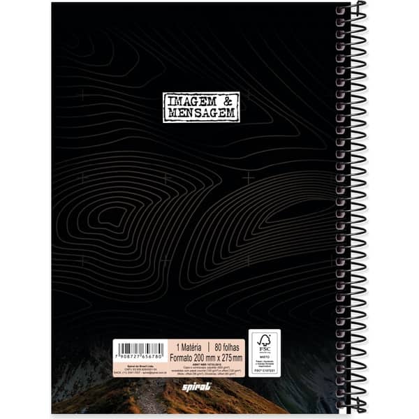 Caderno univ.capa dura 1x1 80fls Img&Mensagem 2756780 Spiral Ima PT 1 UN Caderno univ.capa dura 1x1 80fls Img&Mensagem 2756780 Spiral Ima PT 1 UN