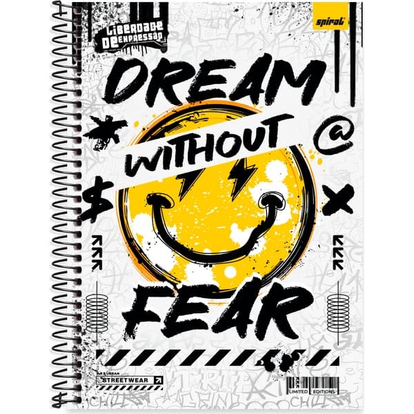Caderno Universitário, Capa Dura, 1 x 1,  80 Folhas, Liberdade de Expressão, 2756797, Spiral Lib - PT 1 UN