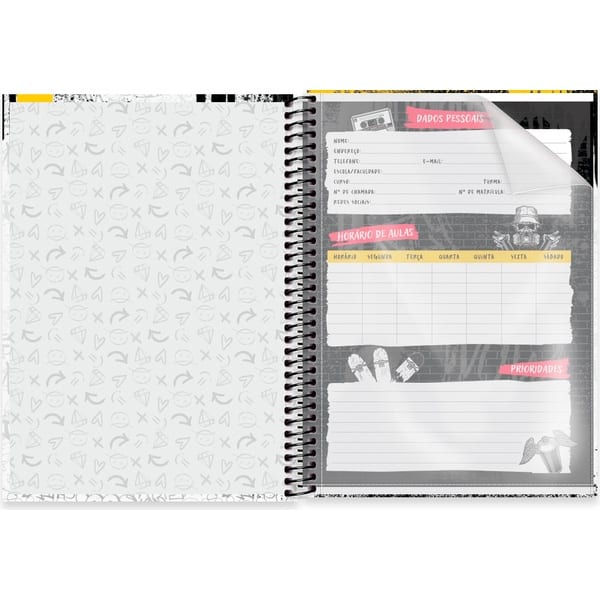 Caderno Universitário, Capa Dura, 1 x 1,  80 Folhas, Liberdade de Expressão, 2756797, Spiral Lib - PT 1 UN