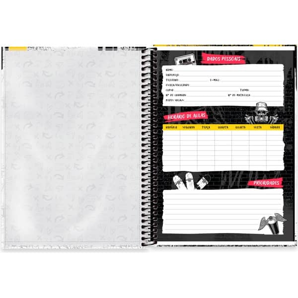 Caderno Universitário, Capa Dura, 1 x 1,  80 Folhas, Liberdade de Expressão, 2756797, Spiral Lib - PT 1 UN