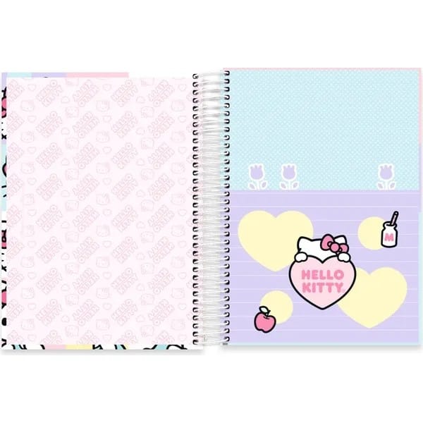 Caderno Universitário Capa Dura, 15x1, 240 folhas, Hello Kitty, 2756452,Spiral Hki - PT 1 UN