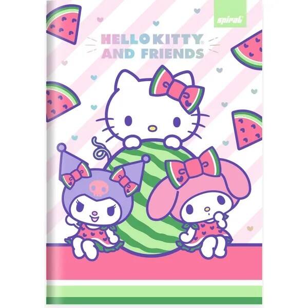 Caderno 1/4, Capa Dura Costurado, 80 folhas, Hello Kitty & Amigos, 2757749, Spiral Hka - PT 1 UN Caderno 1/4, Capa Dura Costurado, 80 folhas, Hello Kitty & Amigos, 2757749, Spiral Hka - PT 1 UN
