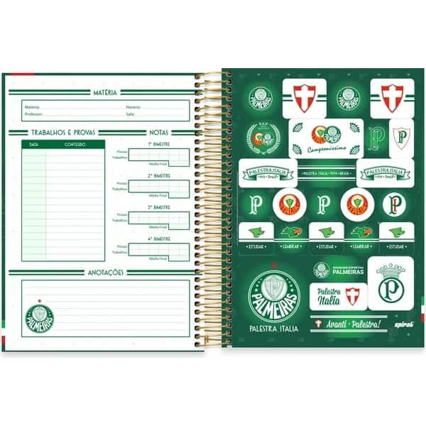 Caderno Universitário, Capa Dura, 10x1, 160 Folhas, Palmeiras, 2765911, Spiral Pal - PT 1 UN Caderno Universitário, Capa Dura, 10x1, 160 Folhas, Palmeiras, 2765911, Spiral Pal - PT 1 UN