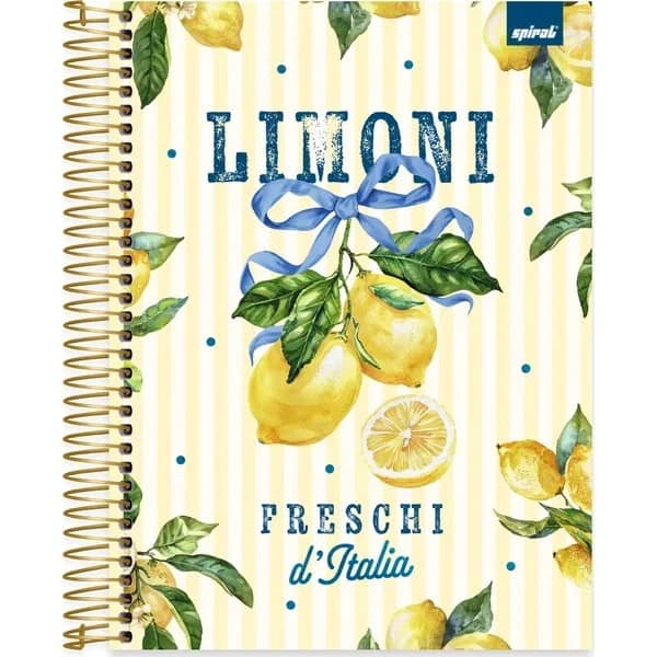 Caderno Universitário Capa Dura, 10 x 1, 160 Folhas, Limão Siciliano, 2765966, Spiral Ten - PT 1 UN