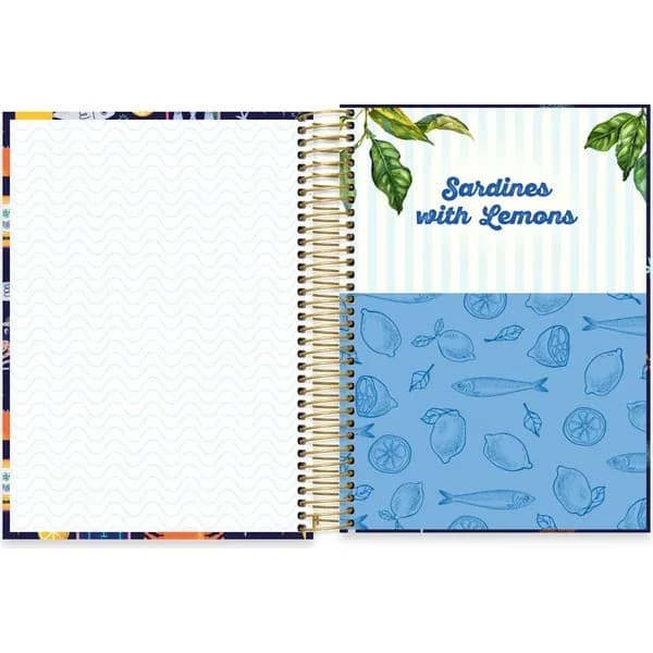 Caderno Universitário, Capa Dura, 10 x 1, 160 Folhas, Sardinhas, 2765973, Spiral Ten - PT 1 UN