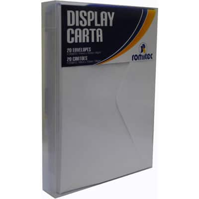 Envelope comercial 114x162 diamante + cartão branco 4537R Romitec CX 20 UN