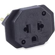 Adaptador para tomada 2P + T, Bivolt, 4313, Preto, Force-line - BT 1 UN