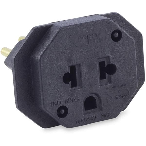 Adaptador para tomada 2P + T, Bivolt, 4313, Force-line - BT 1 UN