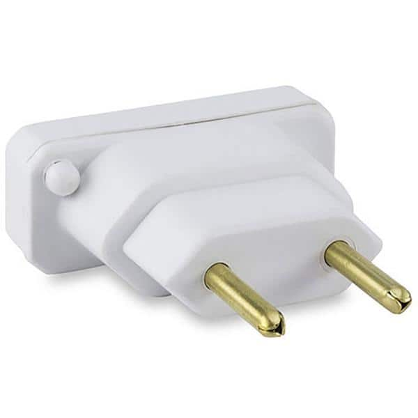 Adaptador para tomada 2P chato, Bivolt, Branco, 4314, Force-line - BT 1 UN