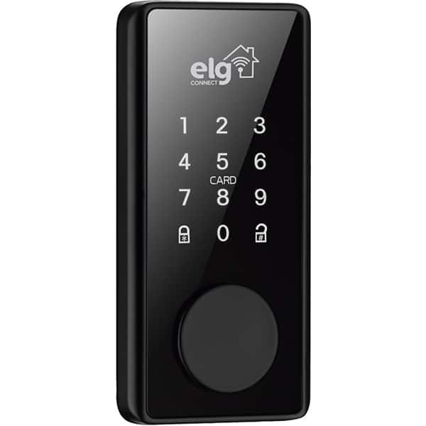 Fechadura digital smart com cartão de proximidade, Preta, SHFD701, Elg - CX 1 UN