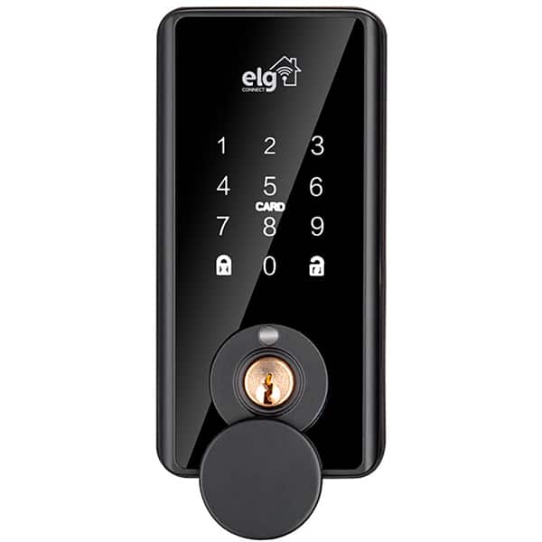 Fechadura digital smart com cartão de proximidade, Preta, SHFD701, Elg - CX 1 UN
