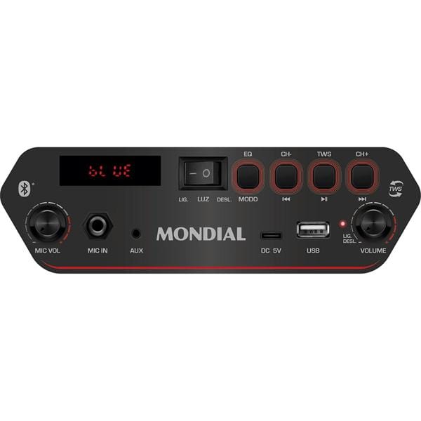 Caixa de som amplificada CM-150, 150W RMS, Bluetooth, Bivolt, Preta, 5487-01, Mondial - CX 1 UN