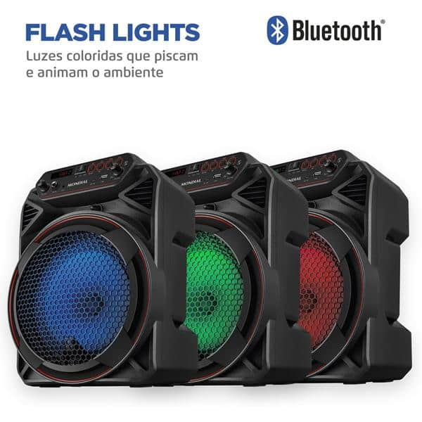 Caixa de som amplificada CM-150, 150W RMS, Bluetooth, Bivolt, Preta, 5487-01, Mondial - CX 1 UN