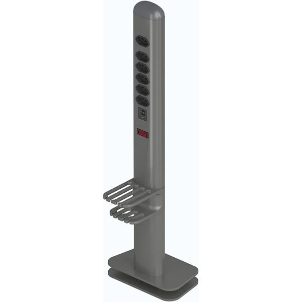 Extensão elétrica tipo totem 6 tomadas 2 usb, 09267, Octoo - CX 1 UN