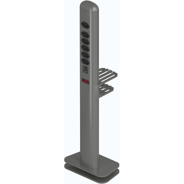 Extensão elétrica tipo totem 6 tomadas 2 usb, 09267, Octoo - CX 1 UN