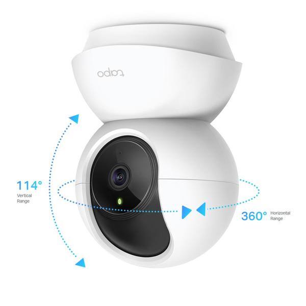 Câmera de Segurança IP, Wifi, Visão 360 graus, Full HD 1080p, Visão Noturna e Áudio Bidirecional - TAPO C200 - TP-Link - CX 1 UN