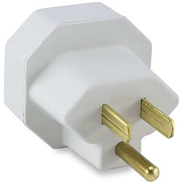 Adaptador p/ tomada 2P+T padrão novo p/ antigo branco 4317 Force-line PT 1 UN