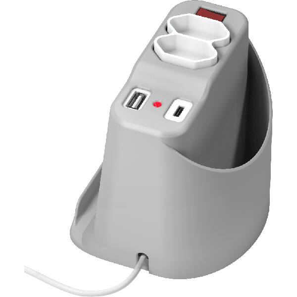 Extensão elétrica de mesa 2 tom. USB/USB-C 0,65cm bc 10071 Octoo CX 1 UN