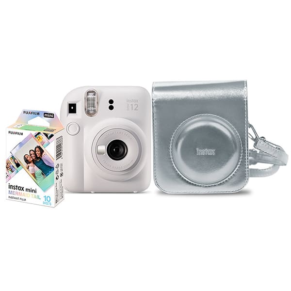 Kit Câmera instantânea Instax Mini 12 Branca com Pack de 10 fotos e Bolsa, Fuji Film - CX 1 UN Kit Câmera instantânea Instax Mini 12 Branca com Pack de 10 fotos e Bolsa, Fuji Film - CX 1 UN
