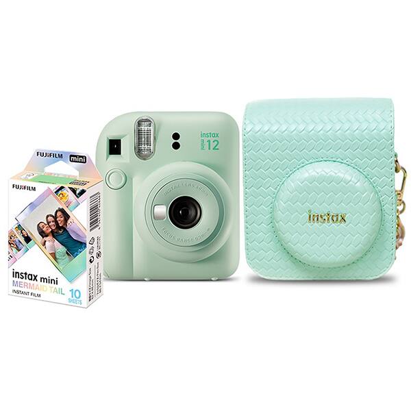 Kit Câmera instantânea Instax Mini 12 Verde com Pack de 10 fotos e Bolsa, Fuji Film - CX 1 UN Kit Câmera instantânea Instax Mini 12 Verde com Pack de 10 fotos e Bolsa, Fuji Film - CX 1 UN
