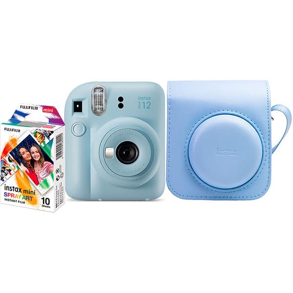 Kit Câmera instantânea Instax Mini 12 Branca com Pack de 10 fotos e Bolsa, Fuji Film - CX 1 UN