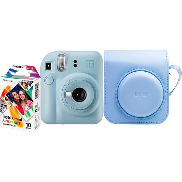 Kit Câmera instantânea Instax Mini 12 Branca com Pack de 10 fotos e Bolsa, Fuji Film - CX 1 UN