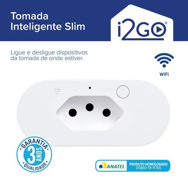 Adaptador de tomada Smart Plug slim I2GWAL035 I2Go CX 1 UN