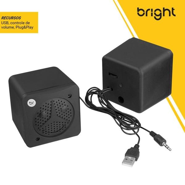 Caixa de Som, USB, Plug 3,5mm, Bivolt, 0359, Brigth - CX 1 UN