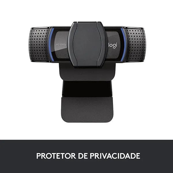 Webcam Full HD Logitech C920s com Microfone Embutido, Proteção de Privacidade, Video Widescreen 1080p - Compatível com Logitech Capture CX 1 UN