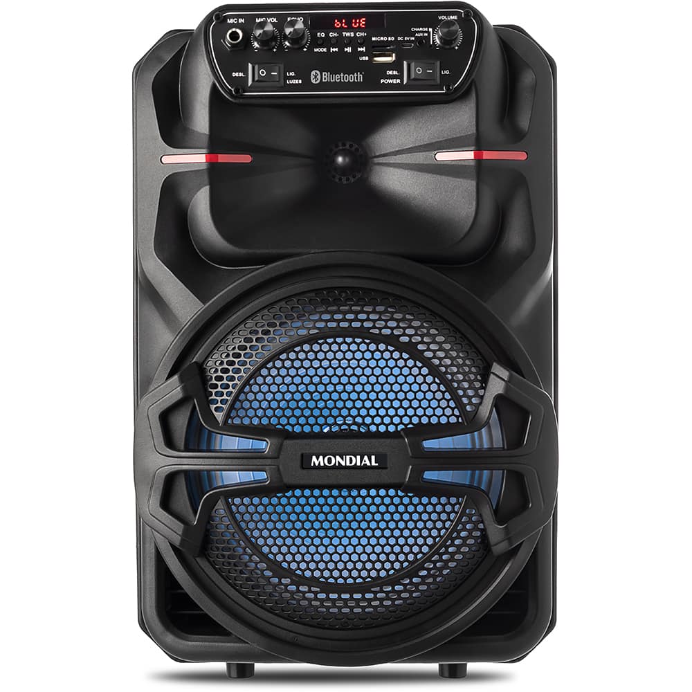 Caixa de som Bluetooth 200W rms Connect Party CM 200 Bivolt Mondial CX 1 UN Informática