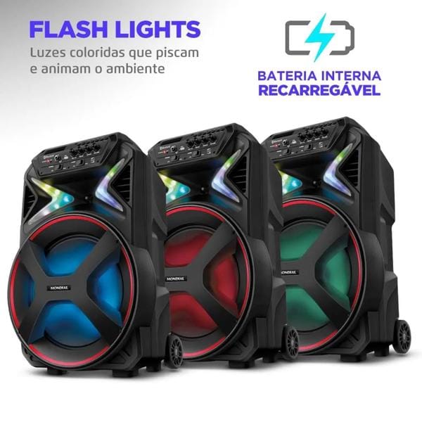 Caixa de som Bluetooth, 400w rms, Connect Lights, Bivolt, CM-400 0685-01, Mondial - CX 1 UN