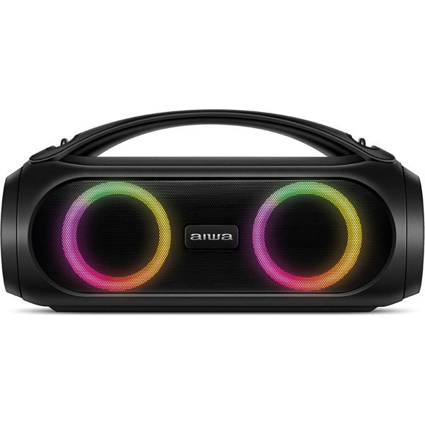 Caixa de Som Boombox AIWA Bluetooth IPX5, Luzes Multicores, com alça, Bivolt, AWS-BBS-02-A CX 1 UN