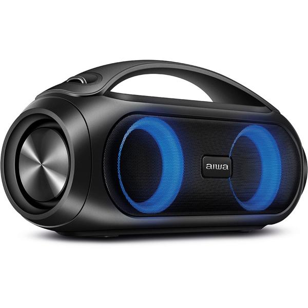 Caixa de Som Boombox AIWA Bluetooth IPX5, Luzes Multicores, com alça, Bivolt, AWS-BBS-02-A CX 1 UN