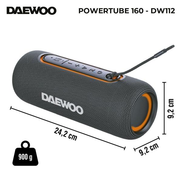 Caixa de som PowerTube, 45w, Bluetooth 5.0, USB, Aux, Preta, RGB, 04581, Daewoo - CX 1 UN