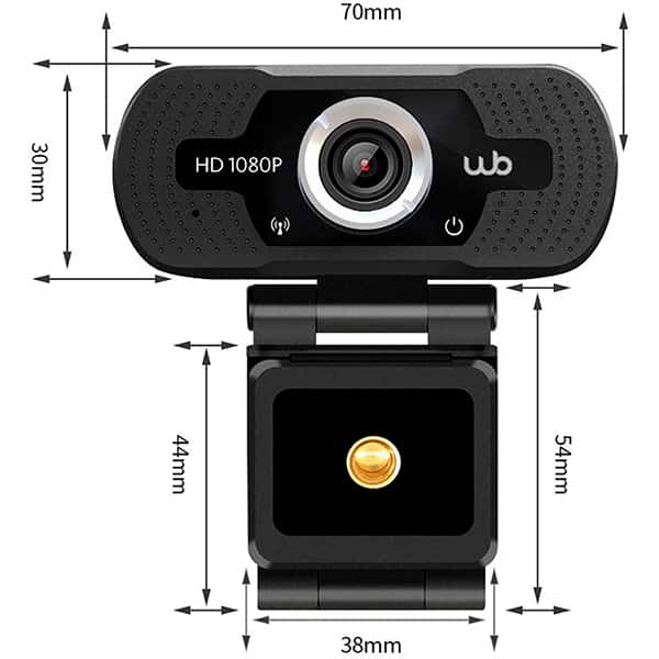 Câmera webcam Full HD 1080p com microfone, Preto, 11673, Geonav - CX 1 UN Câmera webcam Full HD 1080p com microfone, Preto, 11673, Geonav - CX 1 UN