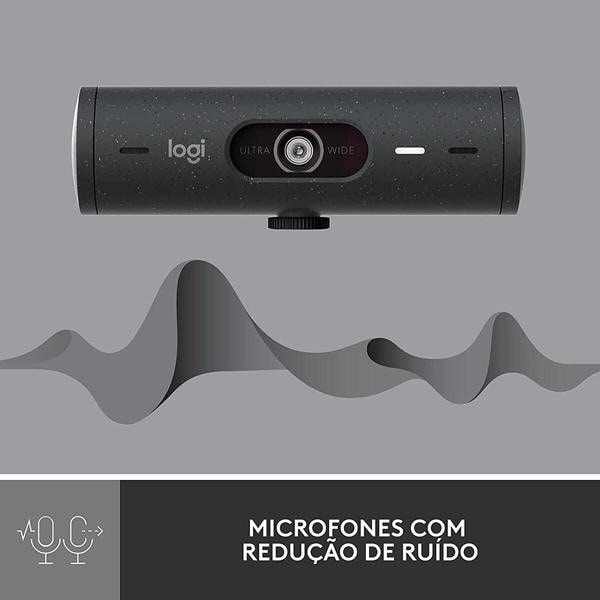 Câmera webcam Full HD 1080p, Brio 500, Grafite, 960-001412, Logitech - CX 1 UN