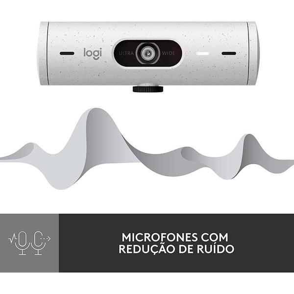 Câmera webcam Full HD 1080p, Brio 500, Branco, 960-001426, Logitech - CX 1 UN