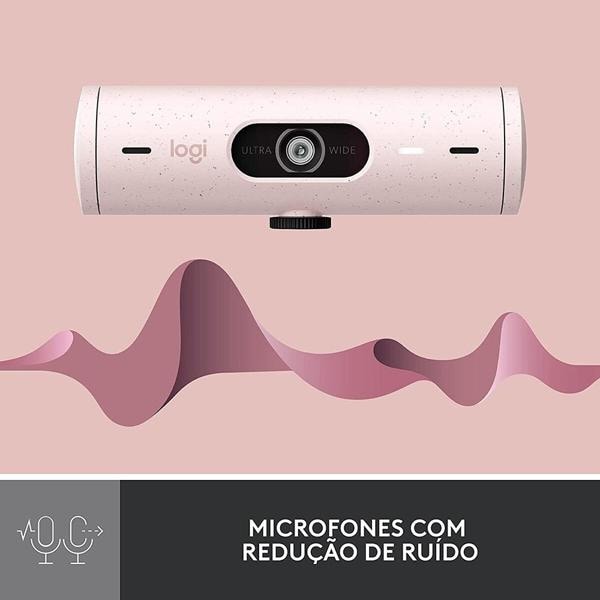 Câmera webcam Full HD 1080p, Brio 500, Rose, 960-001418, Logitech - CX 1 UN