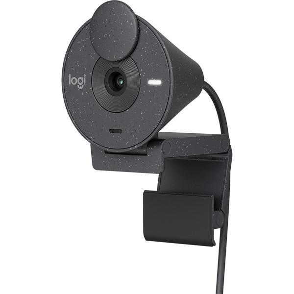 Câmera webcam Full HD, Brio 300, com microfone, Grafite, 960-001413, Logitech - CX 1 UN