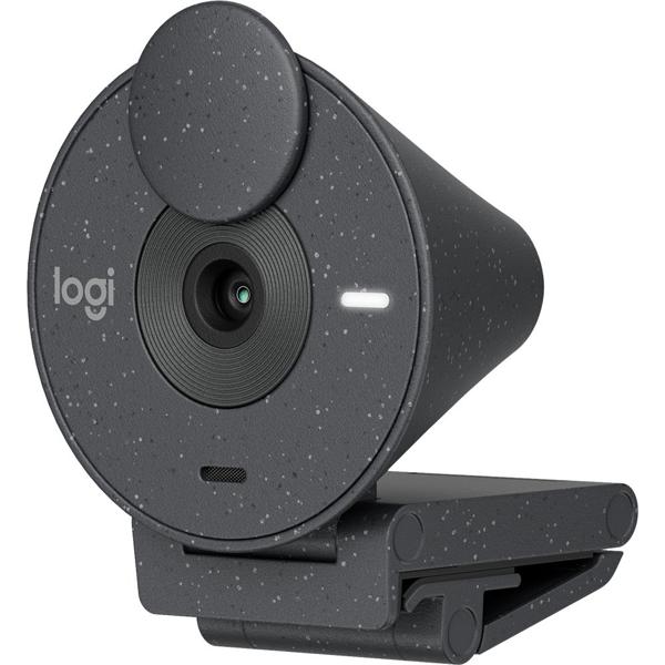 Câmera webcam Full HD, Brio 300, com microfone, Grafite, 960-001413, Logitech - CX 1 UN