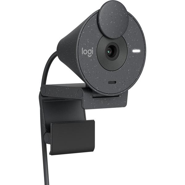 Câmera webcam Full HD, Brio 300, com microfone, Grafite, 960-001413, Logitech - CX 1 UN