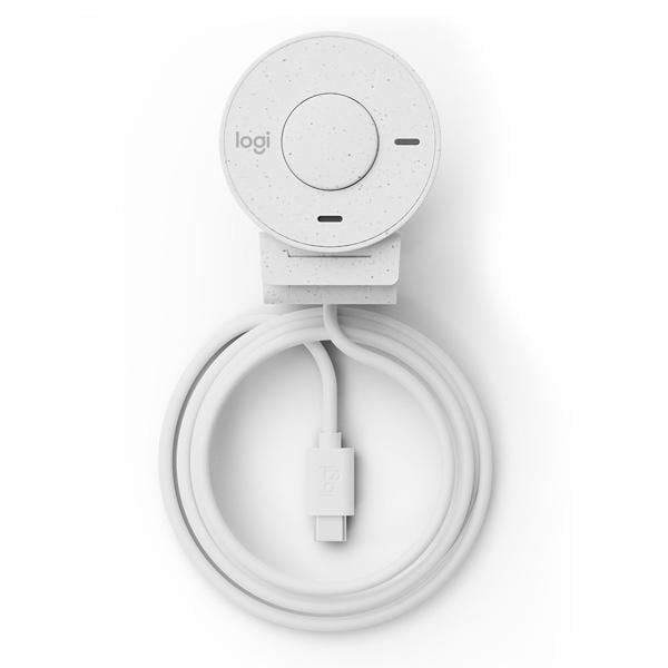 Câmera webcam Full HD, Brio 300, com microfone, Off White, 960-001440, Logitech - CX 1 UN