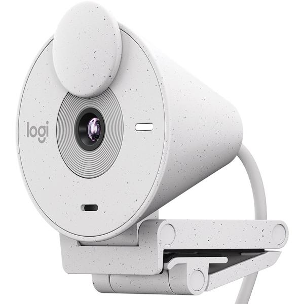 Câmera webcam Full HD, Brio 300, com microfone, Off White, 960-001440, Logitech - CX 1 UN