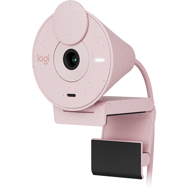 Câmera webcam Full HD, Brio 300, com microfone, Rose, 960-001446, Logitech - CX 1 UN