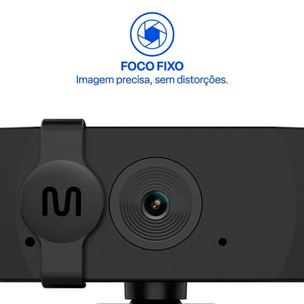 Câmera webcam com filtro de privacidade, 720p, 30FPS, USB, Preto, WC056, Multi - CX 1 UN
