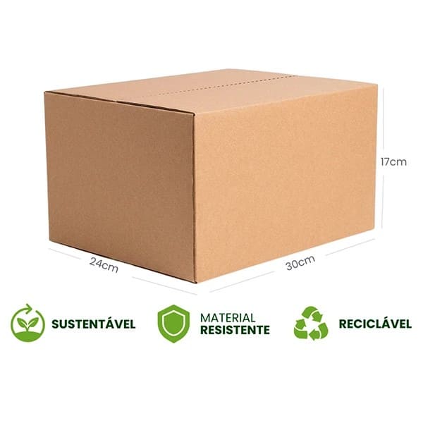 Caixa de Papelão para Transporte/Mudança, 30cm x 24cm x 17cm, 57295-00, Penha - CX 1 UN Caixa de Papelão para Transporte/Mudança, 30cm x 24cm x 17cm, 57295-00, Penha - CX 1 UN